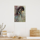 Two Maidens and Lantern by Warwick Goble Poster (Küche)