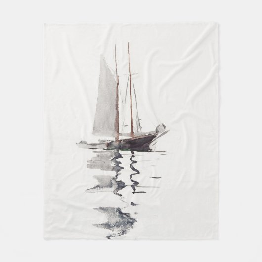 Two-masted Schooner with Dory by Winslow Homer Fleecedecke (Vorderseite)
