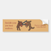 Two Medieval Wolves Bumper Sticker Autoaufkleber (Vorne)