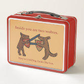 Two Medieval Wolves Metal Lunchbox (Vorderseite)