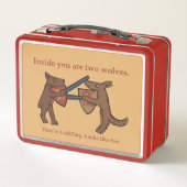 Two Medieval Wolves Metal Lunchbox (Rückseite)