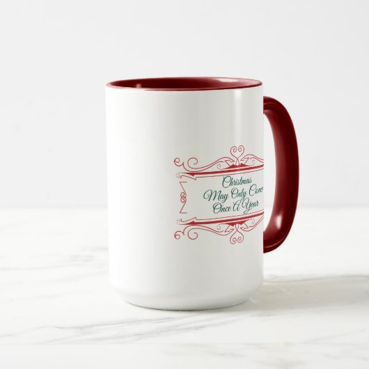 Two Message Christmas Tasse (VorderseiteRechts)
