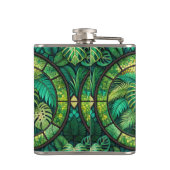 Two metal flasks with vibrant green tropical  flachmann (Rückseite)