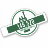 Two Meter Simplex Calling Frequency Aufkleber (Vorderseite)