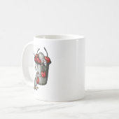 Two MICE Stealing Cherries, Bucket of Cherries Art Kaffeetasse (Vorderseite Links)