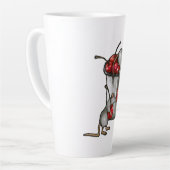 Two MICE Stealing Cherries, Bucket of Cherries Art Milchtasse (Linke Ecke)