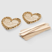 Two Minds One Liebe Gold Metal Heart Wedding Fächer (Non-assembled)