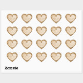 Two Minds One Liebe Gold Metal Heart Wedding Herz-Aufkleber (Blatt)
