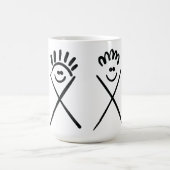 Two Minimal Friends – Line Art  Kaffeetasse (Mittel)