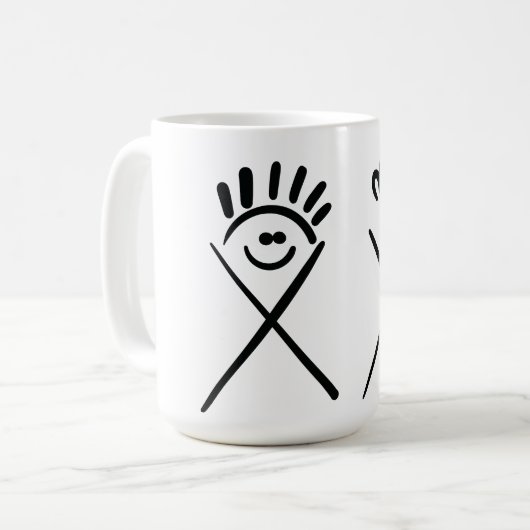 Two Minimal Friends – Line Art  Kaffeetasse (Vorderseite Links)