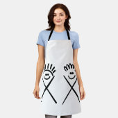Two Minimal Friends – Line Art  Schürze (Getragen)