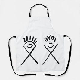 Two Minimal Friends – Line Art Schürze