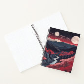 Two Moons Over The Mountains Spiral Bullet Journal Notizblock (Innenseite)