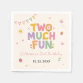 Two Much Fun 2. Geburtstagsfeier Serviette (Vorderseite)