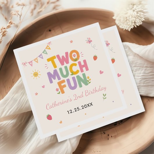 Two Much Fun 2. Geburtstagsfeier Serviette
