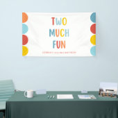 Two Much Fun 2nd Birthday Party Banner (Messeveranstaltung)