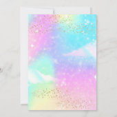 Two Nado Rainbow Glitter 2nd Birthday Party  Einladung (Rückseite)