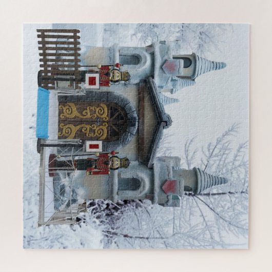 Two Nutcracker Guards Outside Santas Palace Christ Puzzle (Horizontal)
