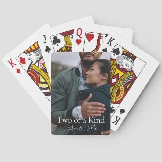 "Two of a Kind" Geschenk für ein Foto Spielkarten (Rückseite)