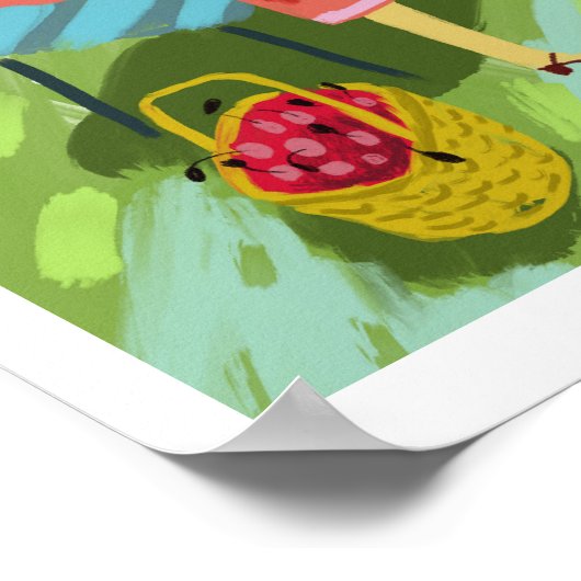 two old ladies chatting on a bench poster (Ecke)