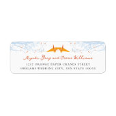 Two Origami Orange Cranes Asian Wedding Address (Vorne)