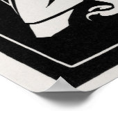 Two Owls by Julie de Graag Art Nouveau Poster (Ecke)