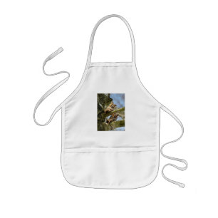 Two Owls in the Woods, birds, wildlife Kids' Apron Kinderschürze