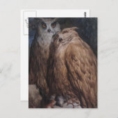 Two Owls von Gustave Dore Postkarte (Vorne/Hinten)