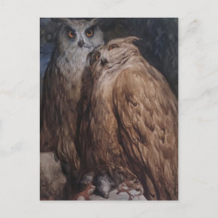 Two Owls von Gustave Dore Postkarte