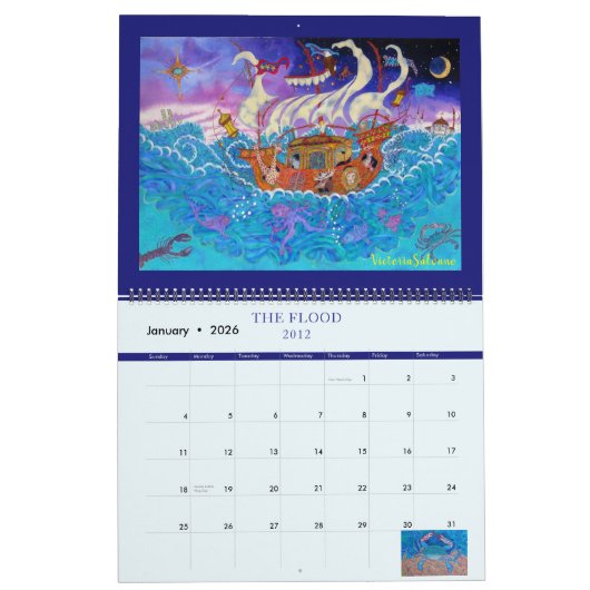Two Page MediumCalendar, White Calendar Kalender (Jan 2026)