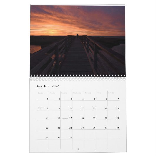 Two Page MediumCalendar, White Kalender (Mär 2026)