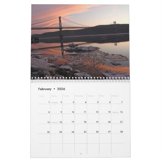 Two Page MediumCalendar, White Kalender (Feb 2026)