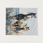 Two Paint Horses Wandteppich (Vorderseite (Horizontal))