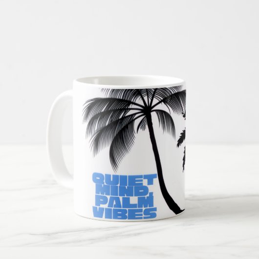 Two Palm Trees Wall Art | Tropical Minimalist Kaffeetasse (Vorderseite Links)