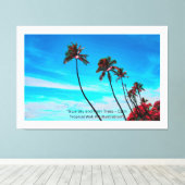 Two Palm Trees Wall Art | Tropical Minimalist Leinwanddruck (Insitu (Holzboden))