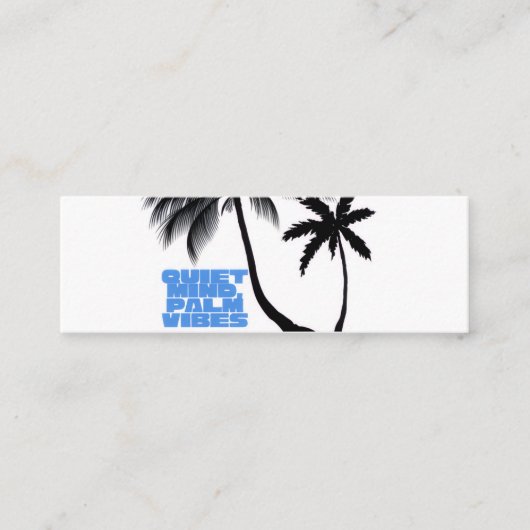 Two Palm Trees Wall Art | Tropical Minimalist Mini Visitenkarte (Vorderseite)