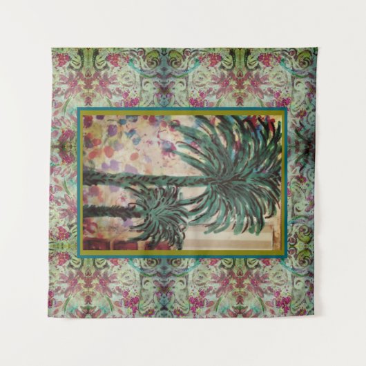 Two Palm Trees Wandteppich (Vorderseite (Horizontal))