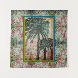 Two Palm Trees Wandteppich