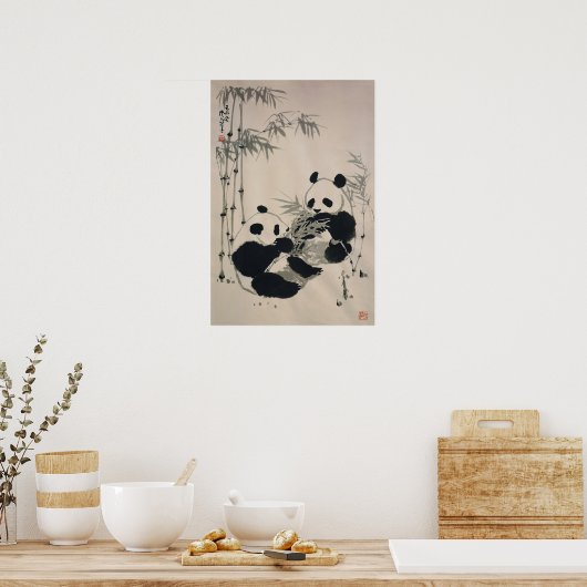 Two Pandas Poster (Küche)