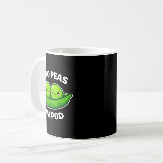 Two Peas In A D Cute Kawaii Funny  Kaffeetasse (Vorderseite Links)