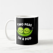 Two Peas In A D Cute Kawaii Funny Kaffeetasse (Links)