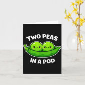 Two Peas In A D Cute Kawaii Funny Karte (Gelbe Blume)