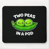 Two Peas In A D Cute Kawaii Funny Mousepad (Vorne)