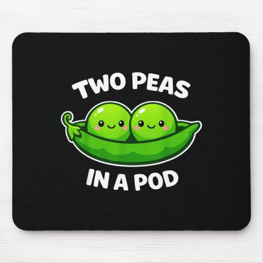 Two Peas In A D Cute Kawaii Funny  Mousepad (Vorne)