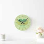 Two Peas in a Pod Twins Nursery Room Decor Runde Wanduhr (Zuhause)