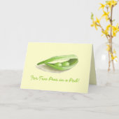 Two Peas in a Pod Wedding Card Karte (Gelbe Blume)