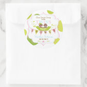 Two Peas in Pod African Twins Boy Girl Vielen Dank Runder Aufkleber (Tasche)