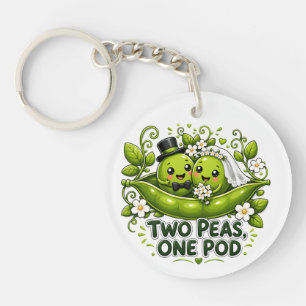 Two Peas One Pod Hochzeit Schlüsselanhänger