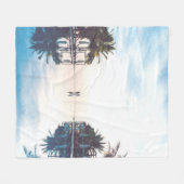 Two person standing beside swimming pool fleecedecke (Vorderseite (Horizontal))