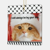 Two Photo Custom Text Keffiyeh Free Palestine Keramikornament (Links)